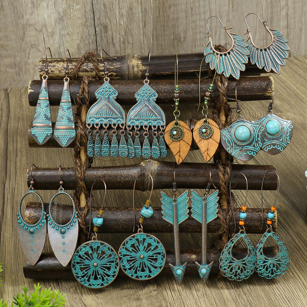 Indian Wedding Supply - Bohemian Ethnic Vintage Bronze Color Earrings