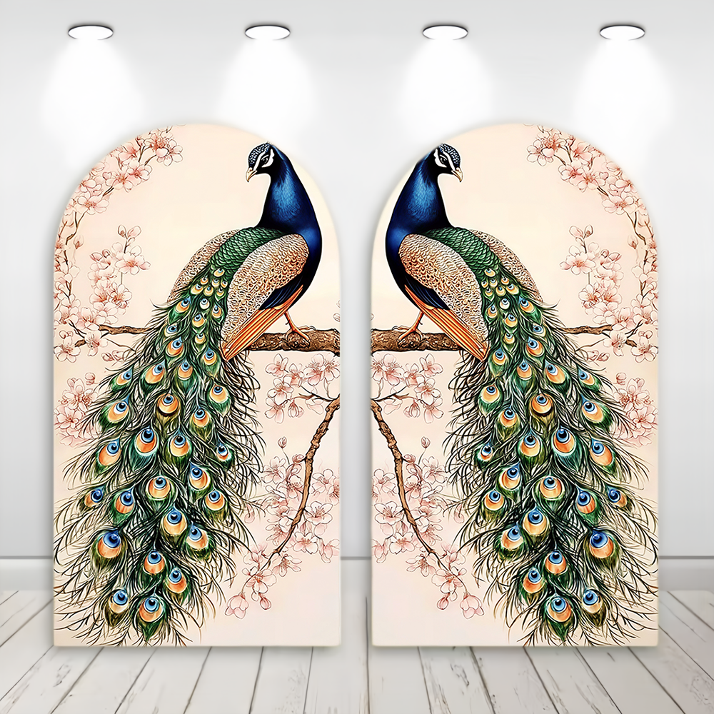 Indian Wedding Decor Supply - Indian-style Peacock Arch Backdrop Cover Flower
