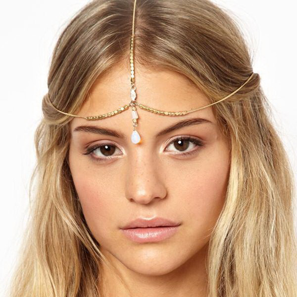 Indian Wedding Supply - Boho Ethnic Forehead Head Chains Exotic