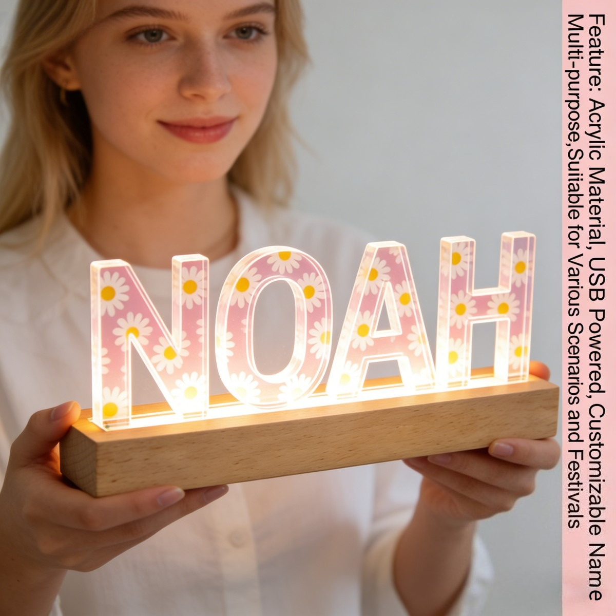 Wedding Led - Personalized Acrylic LED Night Light, Gift