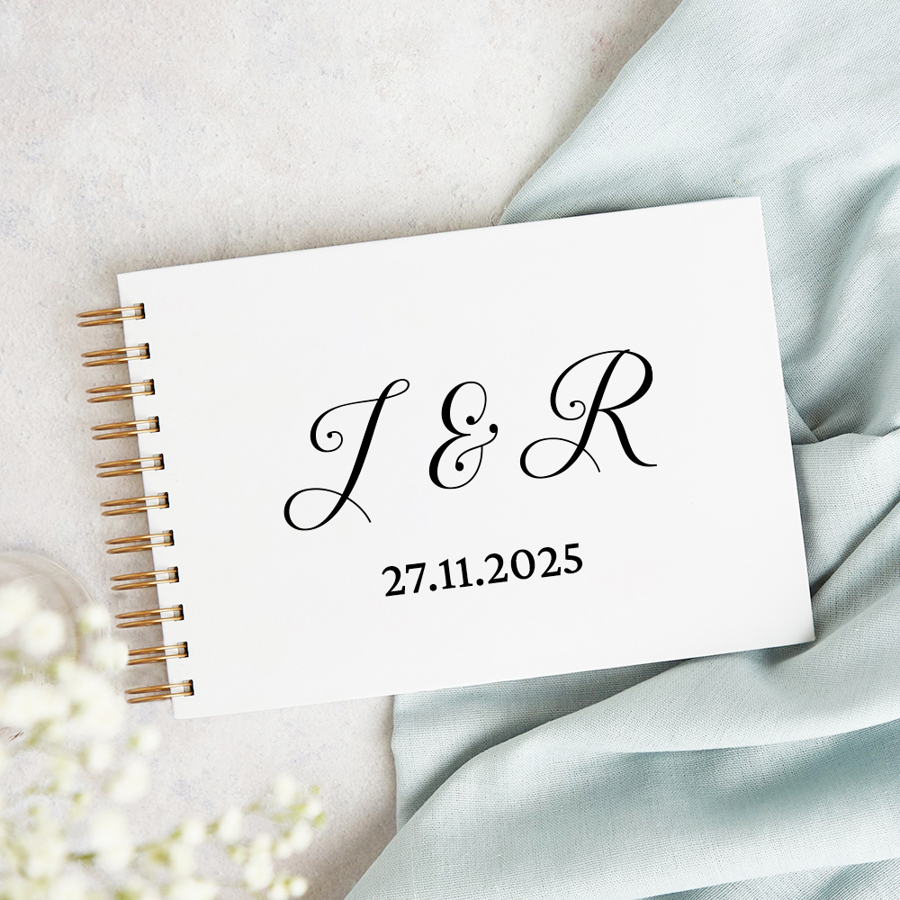 Personalized Guest Book - Custom Wedding Guestbook Simple Script Wedding