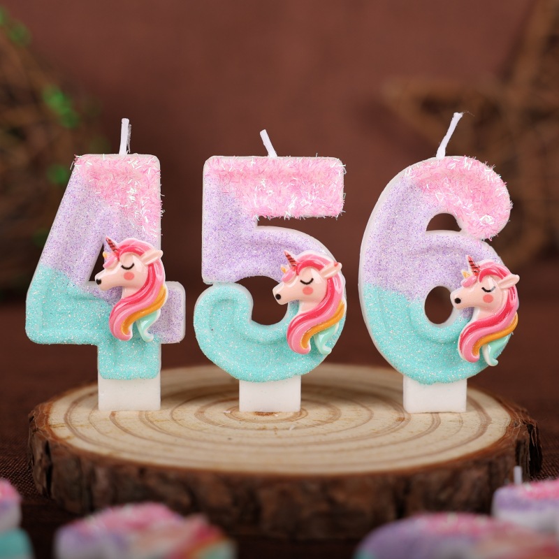 Gradient Pink Unicorn Happy Bi - Unity Candle Set ulasan dan harga