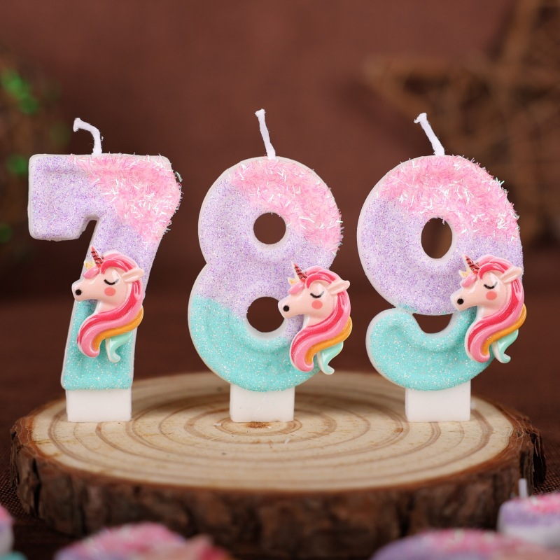 Gradient Pink Unicorn Happy Bi - Unity Candle Set ulasan dan harga