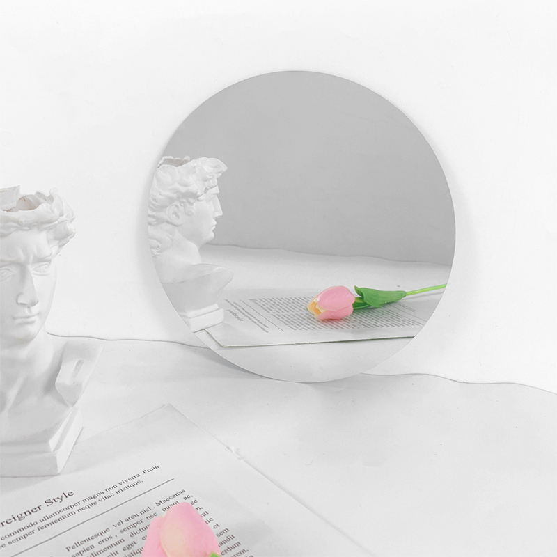 20cm Round Mirror Glass Tray   - Unity Candle Set ulasan dan harga