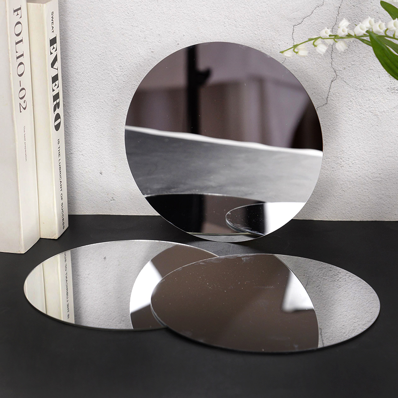 20cm Round Mirror Glass Tray   - Unity Candle Set ulasan dan harga