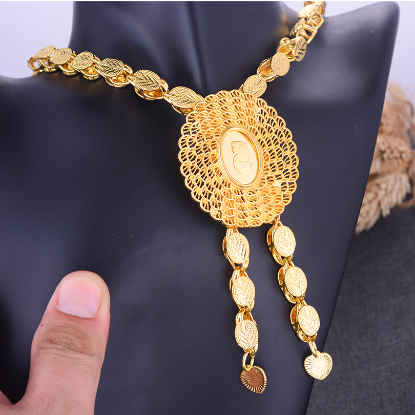 Dubai 24K Gold Color Jewelry S - Indian Wedding Supply ulasan dan harga