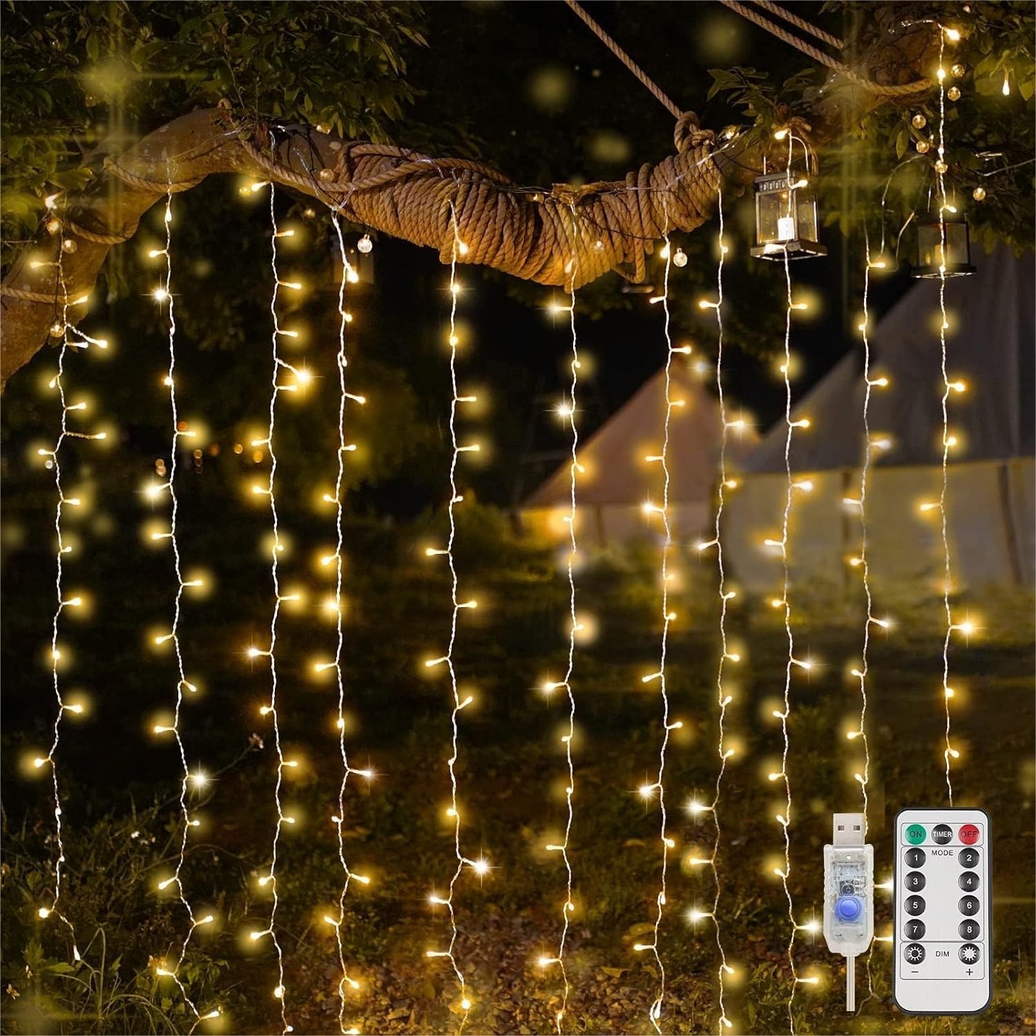 Curtain Lights For Bedroom 200 - Wedding Led ulasan dan harga