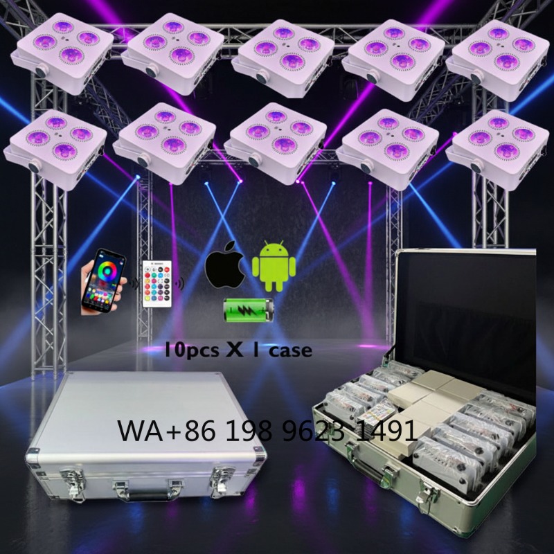 4X18W RGBWA+UV 6IN1 Mini Wirel - Wedding Led ulasan dan harga