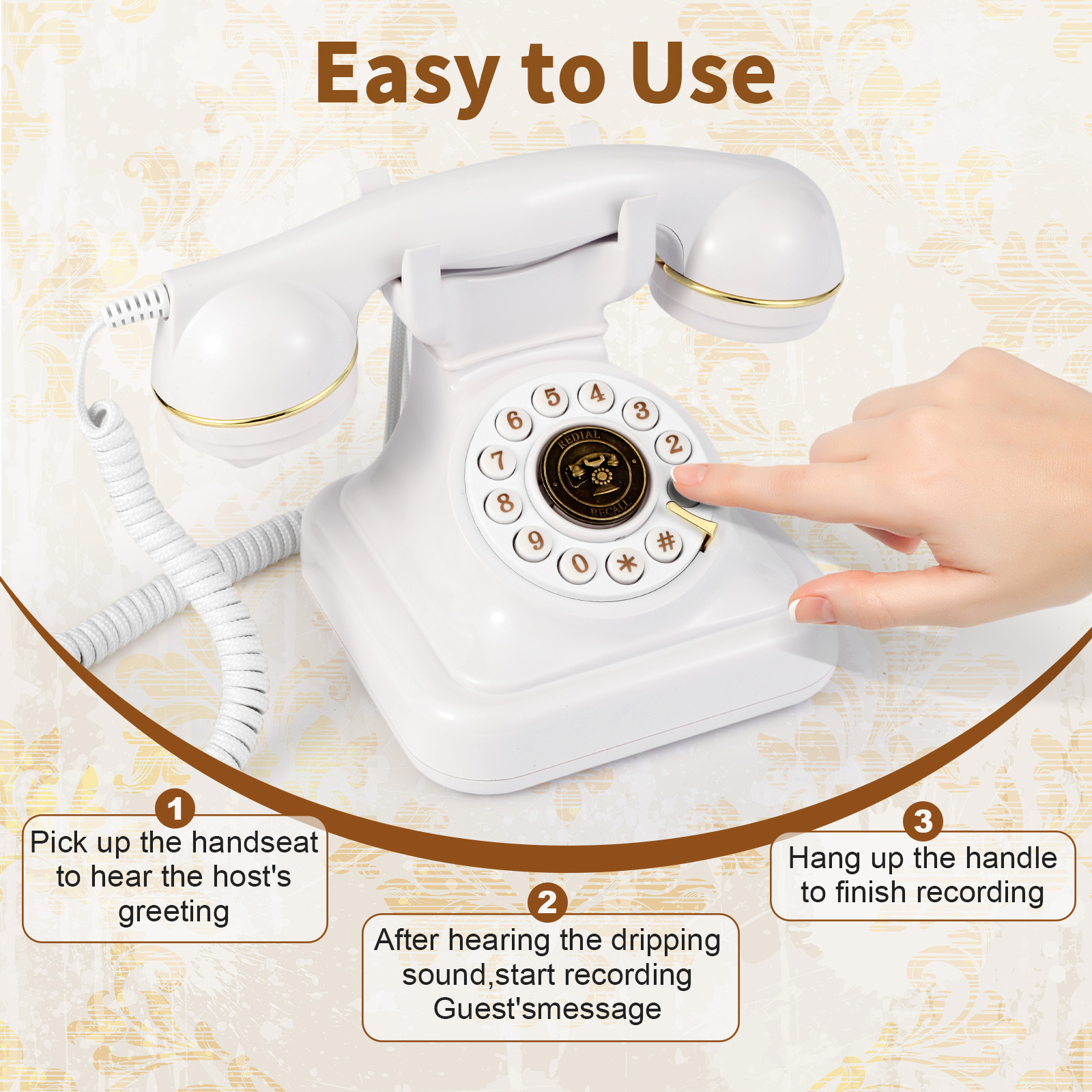 Audio guest book phone retro s - Personalized Guest Book ulasan dan harga