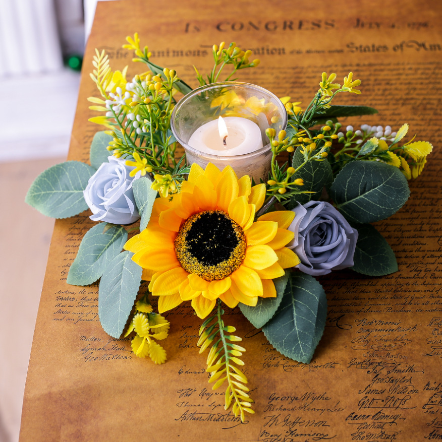 Simulation Sunflower Wreath Ca - Unity Candle Set ulasan dan harga