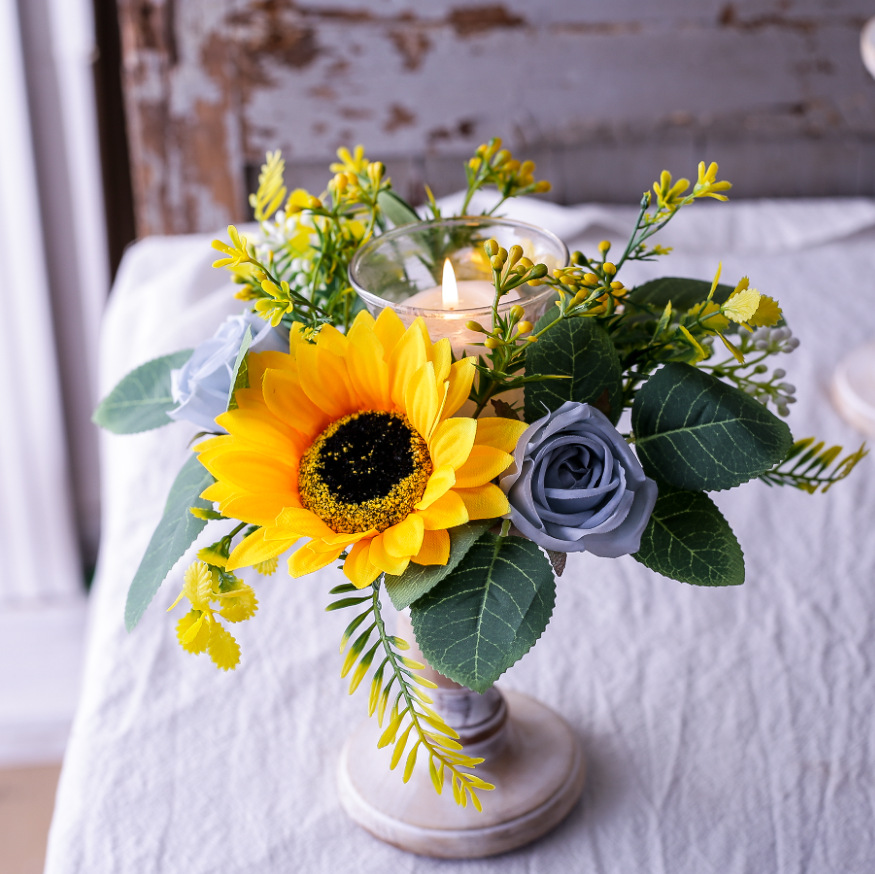 Simulation Sunflower Wreath Ca - Unity Candle Set ulasan dan harga