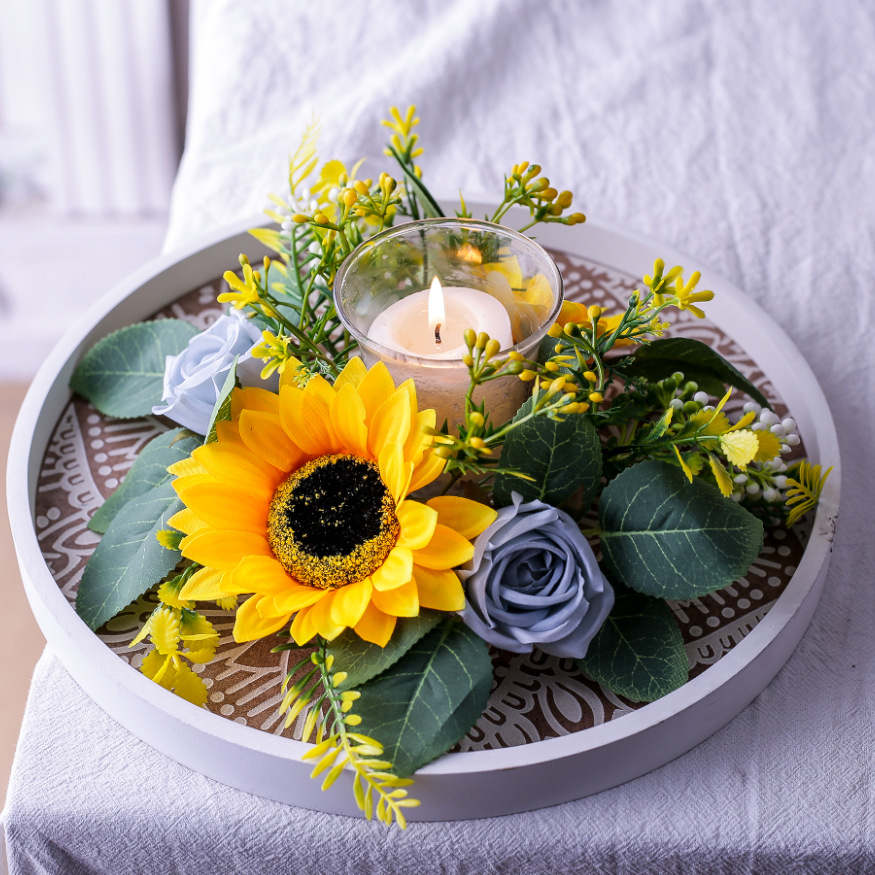 Simulation Sunflower Wreath Ca - Unity Candle Set ulasan dan harga