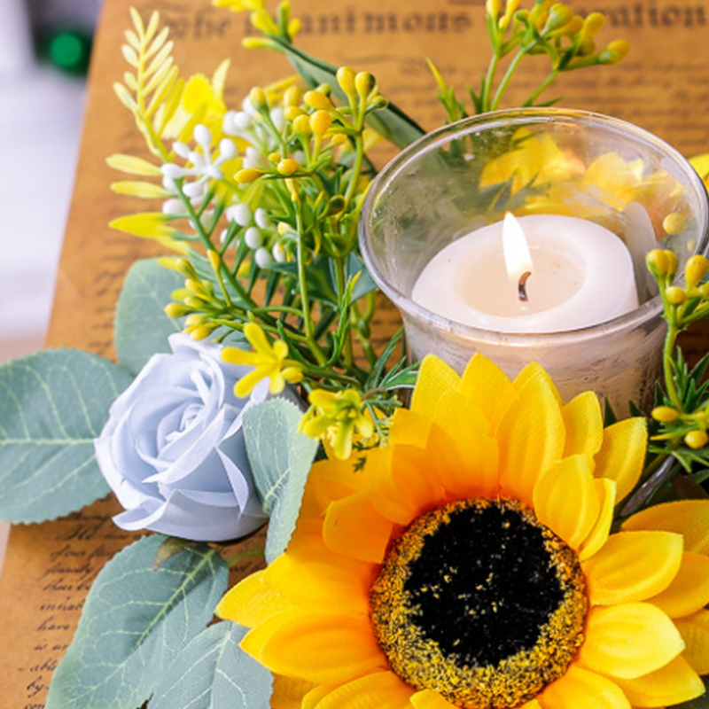 Simulation Sunflower Wreath Ca - Unity Candle Set ulasan dan harga