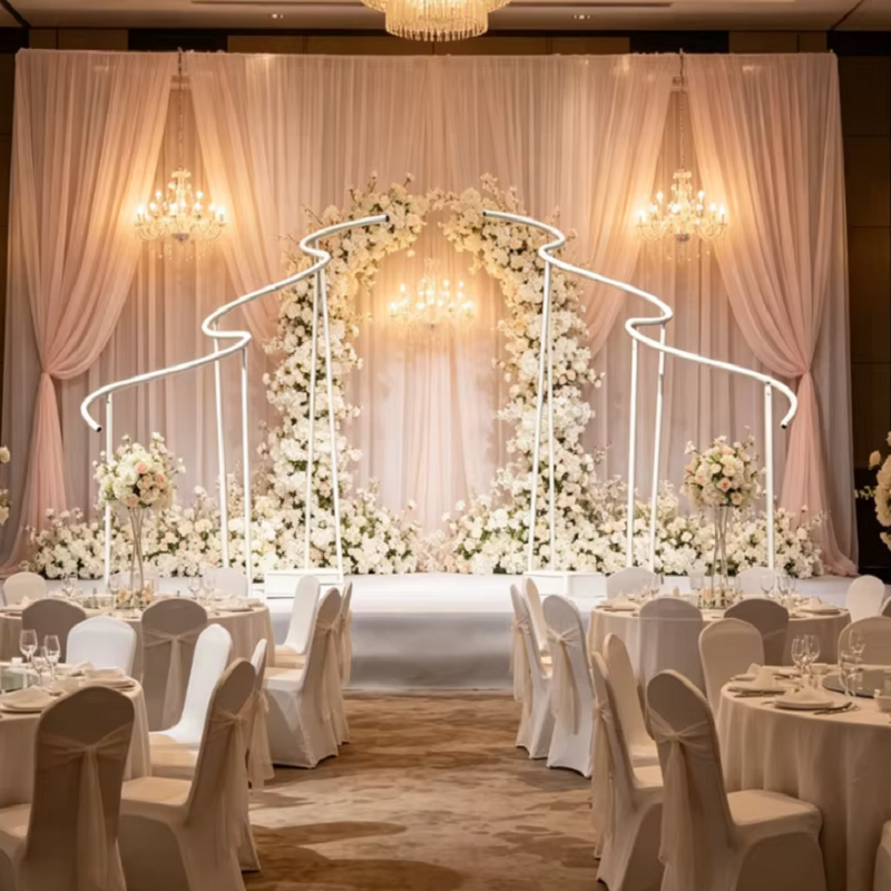 Luxury Wave Shape Frame Outdoo - Wedding/Event Supply Store ulasan dan harga