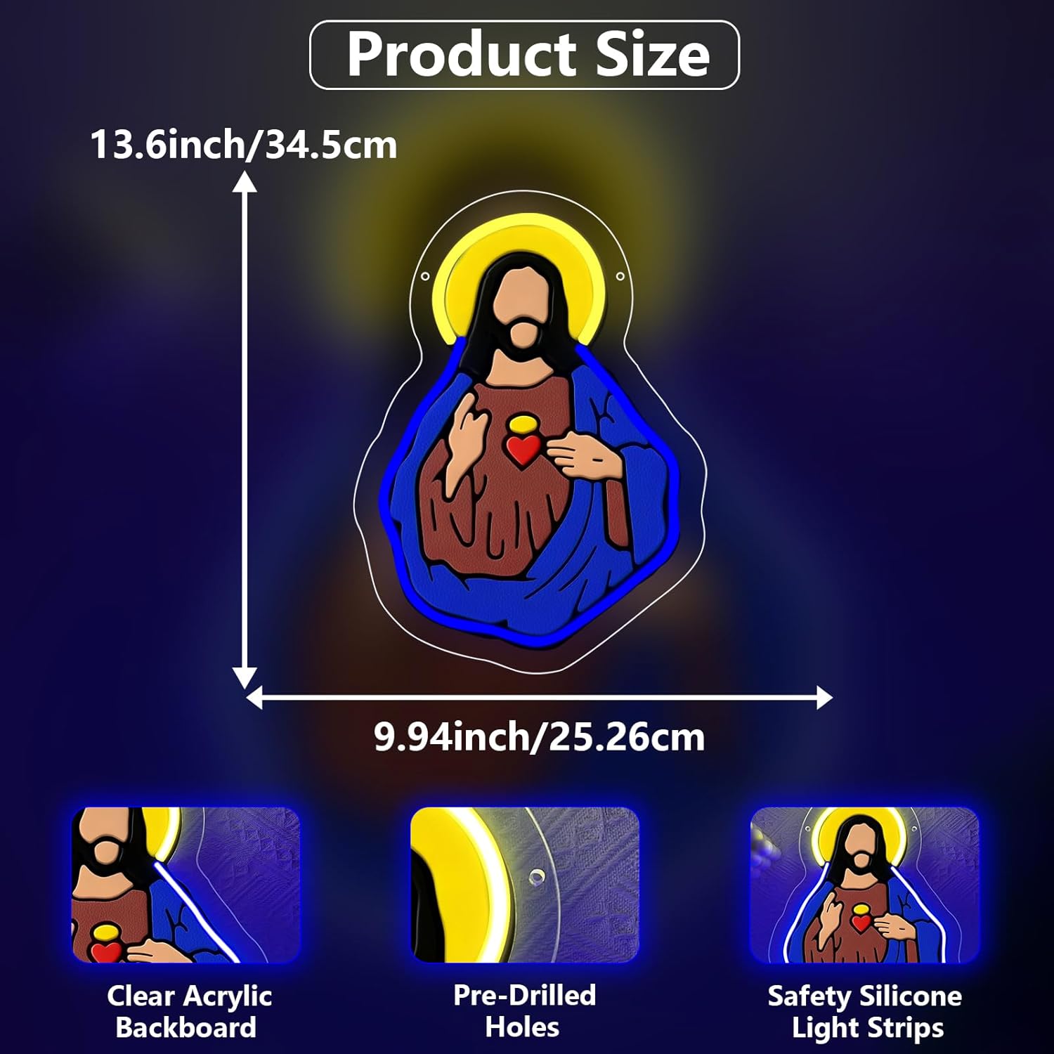 Sacred Heart of Jesus Neon Sig - Wedding Led ulasan dan harga