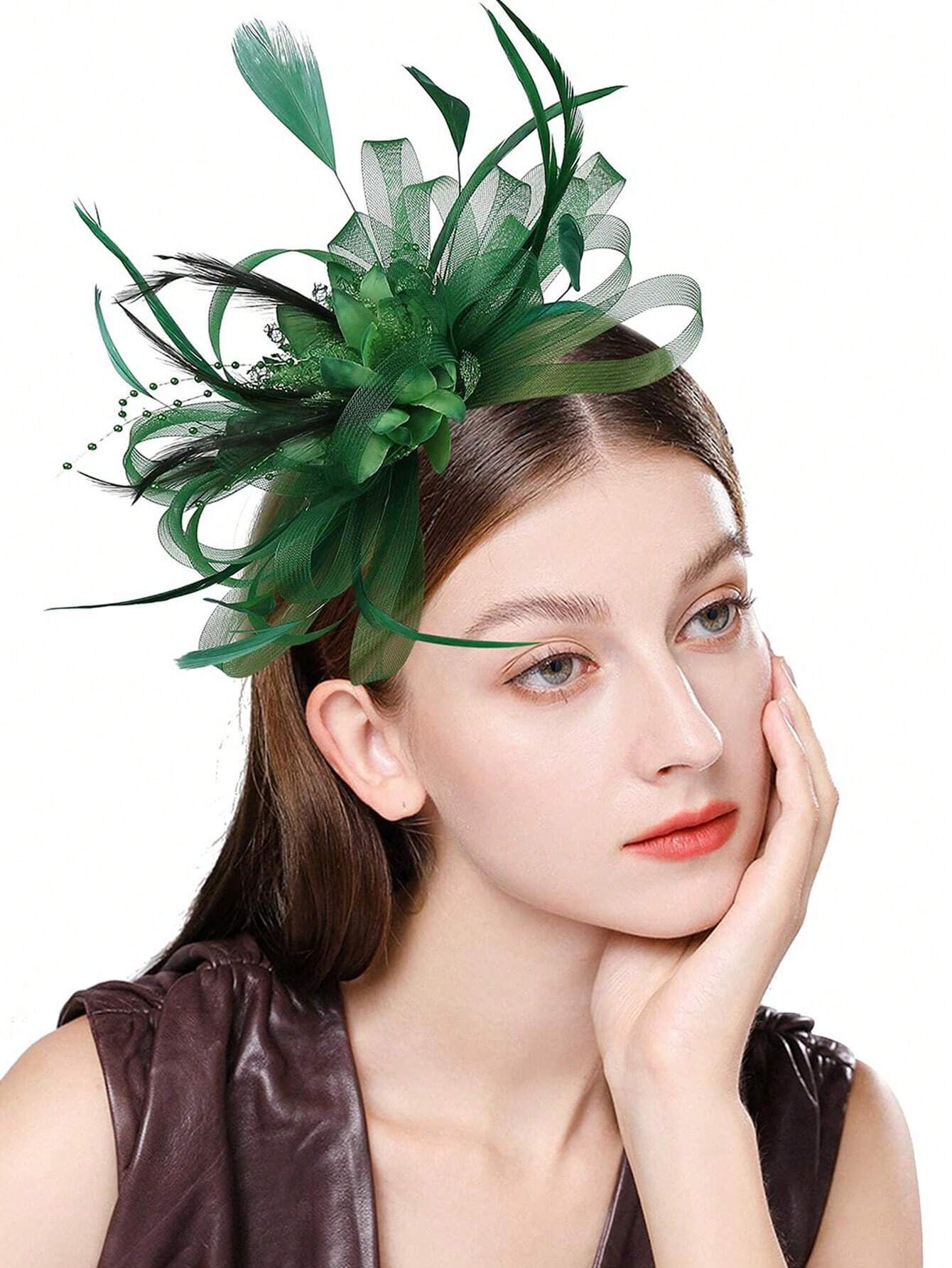 1pc Fascinator Headband With F - Wedding Dress Supply ulasan dan harga