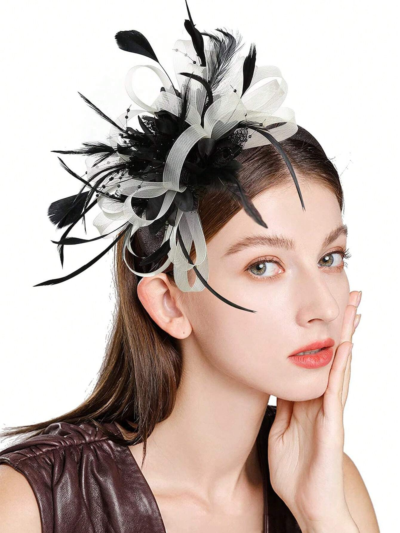 1pc Fascinator Headband With F - Wedding Dress Supply ulasan dan harga