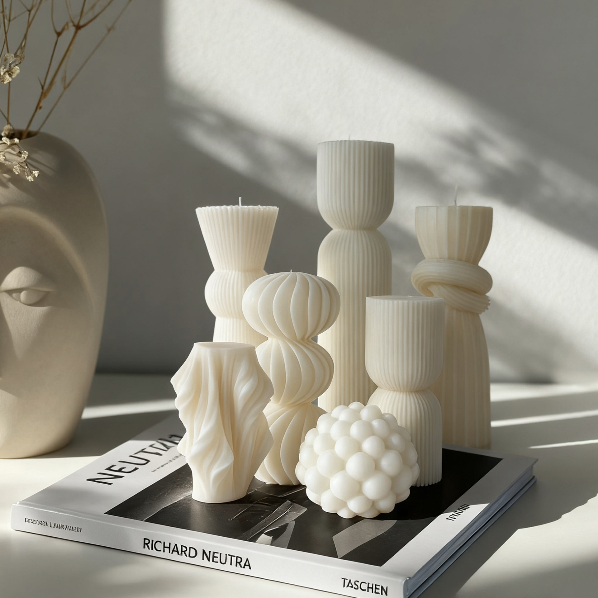 Nordic Minimalist White Scente - Unity Candle Set ulasan dan harga