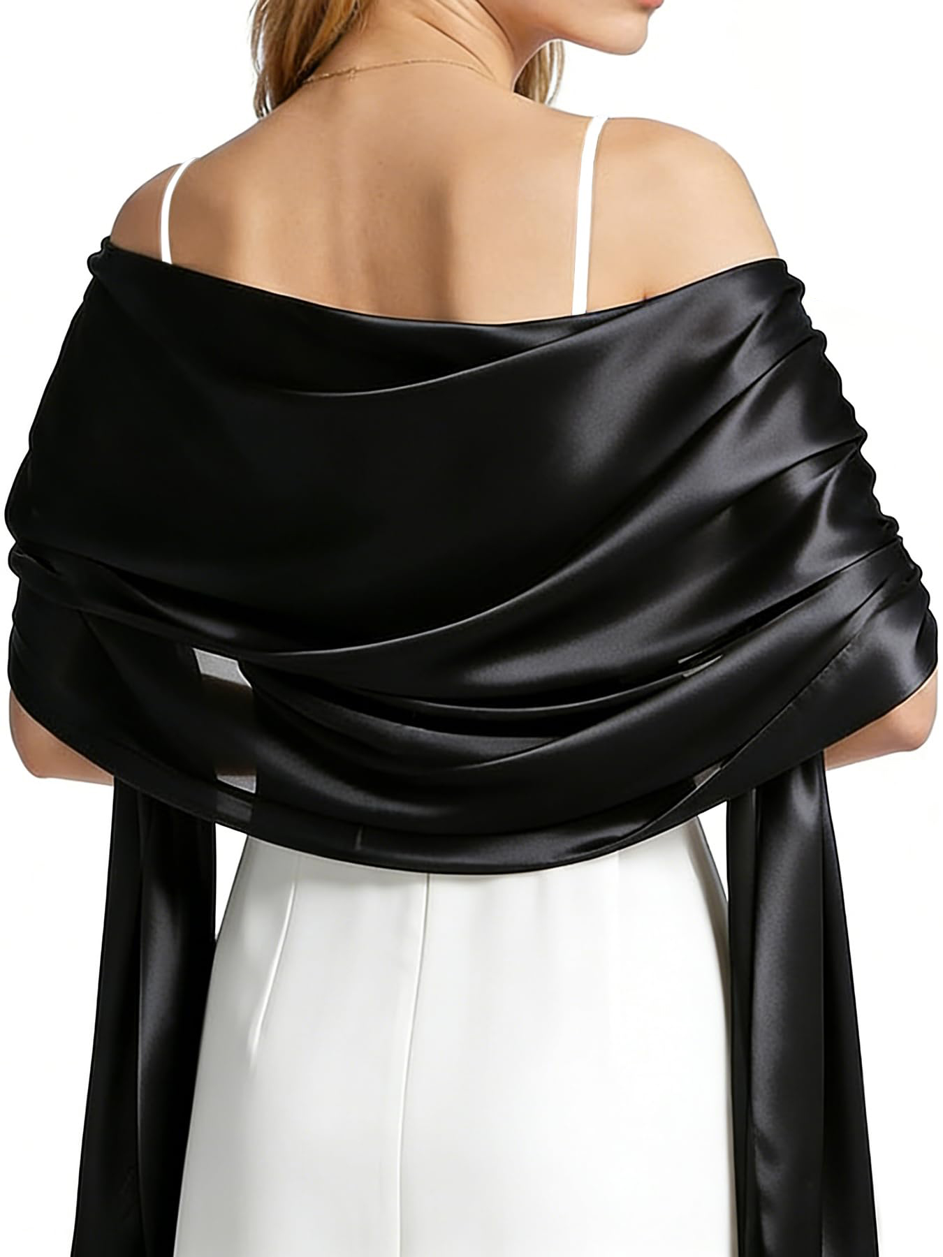 Satin Shawl Wraps for Women Ev - Wedding Dress Supply ulasan dan harga