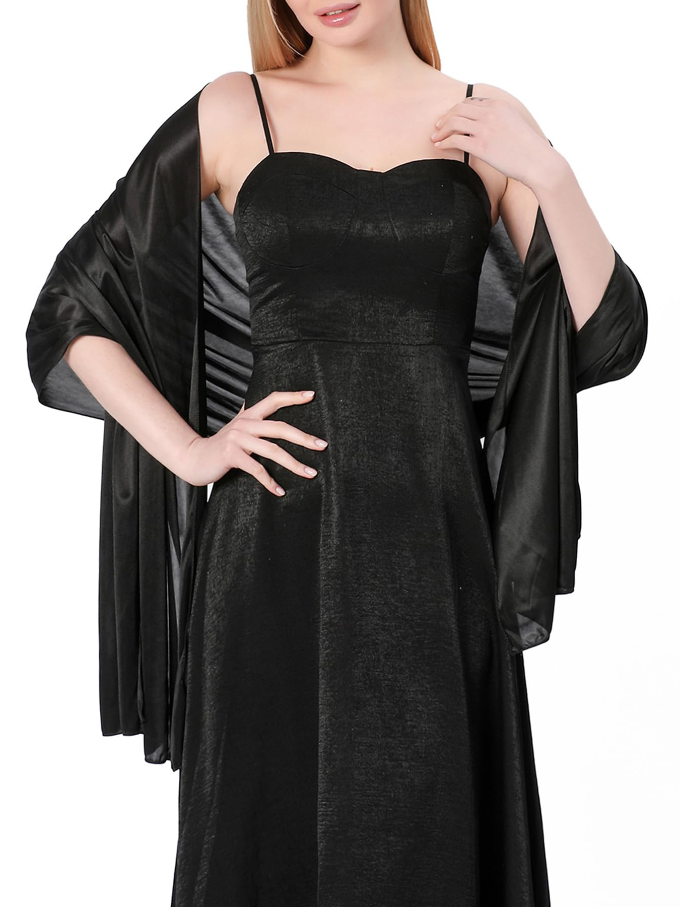 Satin Shawl Wraps for Women Ev - Wedding Dress Supply ulasan dan harga
