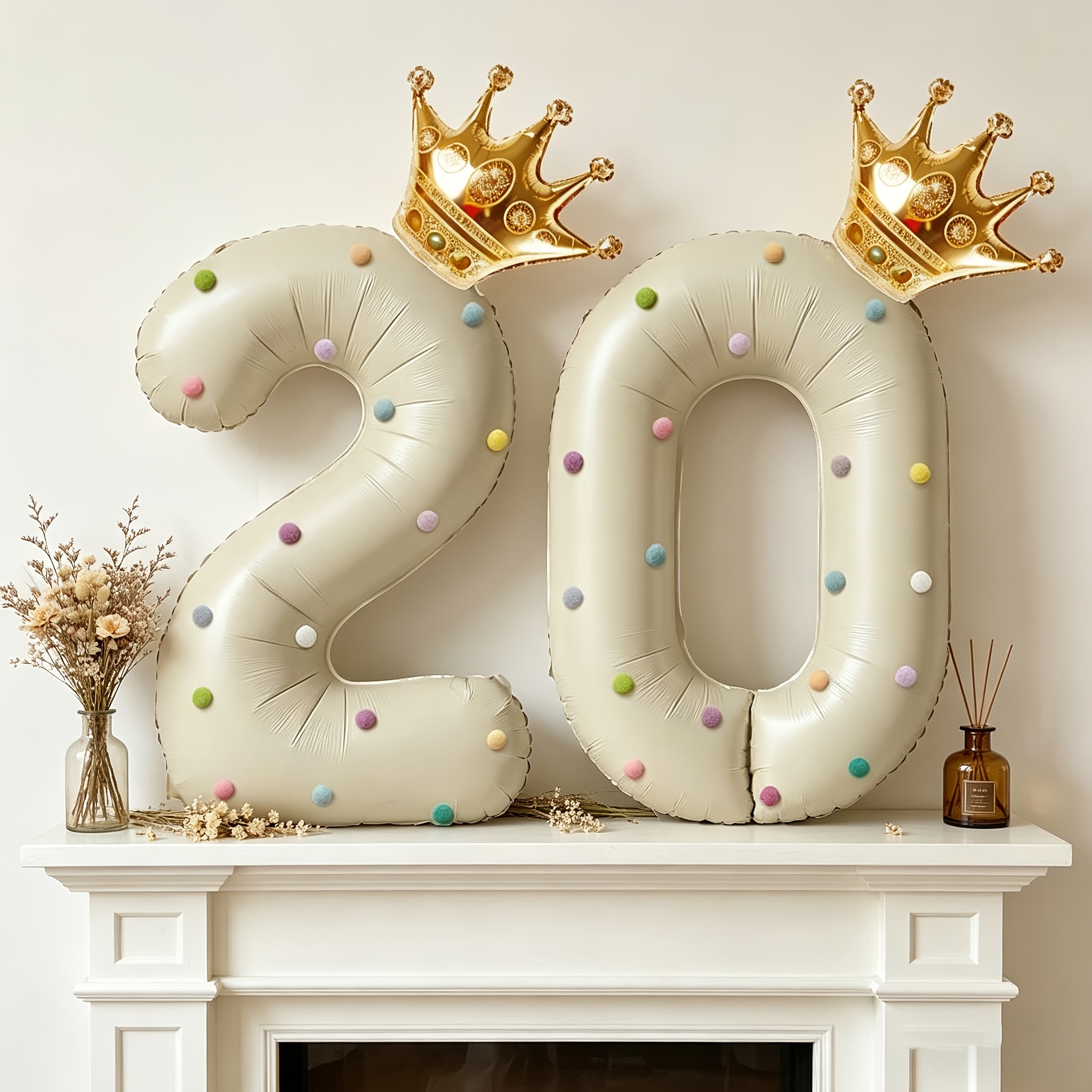 Large 40inch Cream-Colored Num - Wedding/Event Supply Store ulasan dan harga