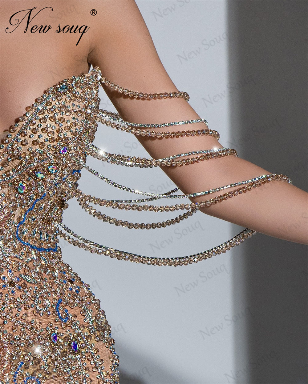 Hand Sew Beading Evening Dress - Wedding Dress Supply ulasan dan harga