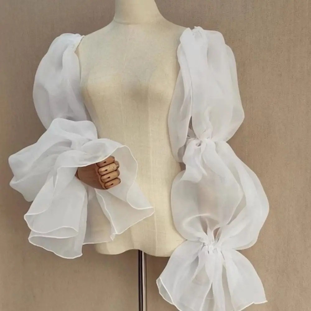 Elegant Puffy Wedding Arm Slee - Wedding Dress Supply ulasan dan harga