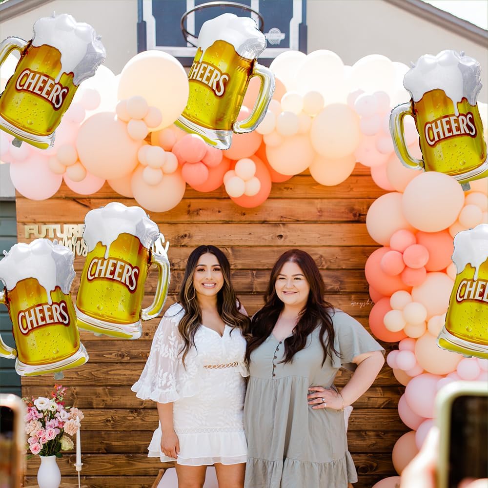 6pcs Cheers Beer Mug Balloons  - Wedding Alcohol Supply ulasan dan harga