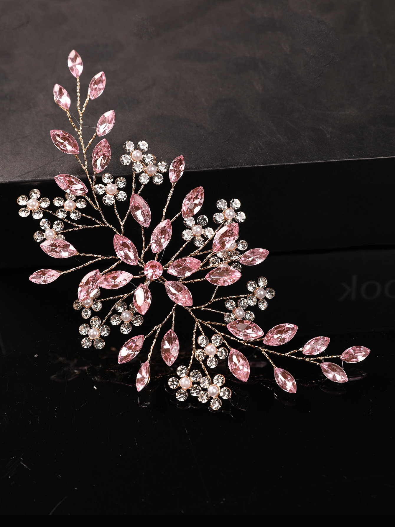 Soft Pink Crystal Bridal Headp - Wedding Dress Supply ulasan dan harga