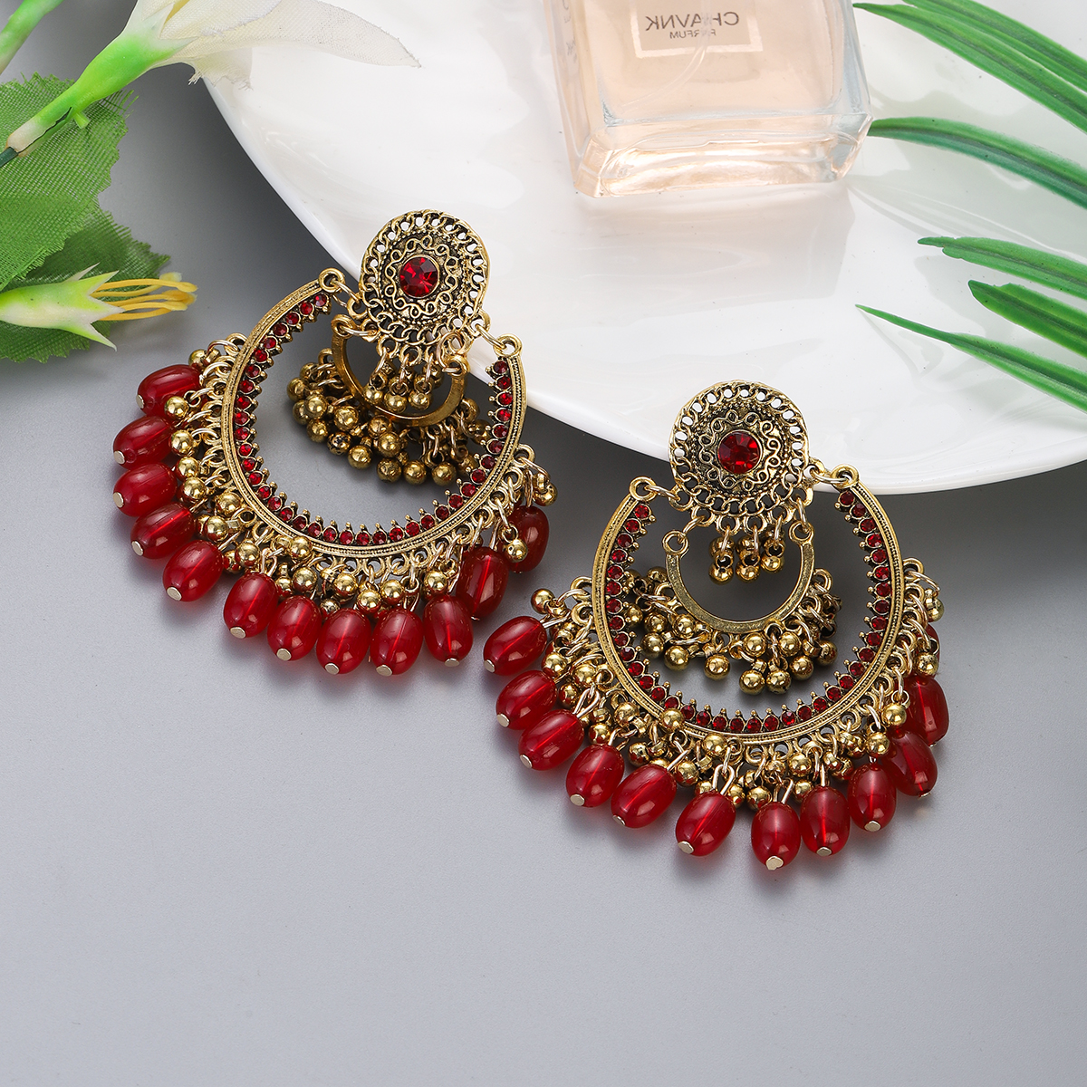 Boho Vintage Gold Color Jhumka - Indian Wedding Supply ulasan dan harga