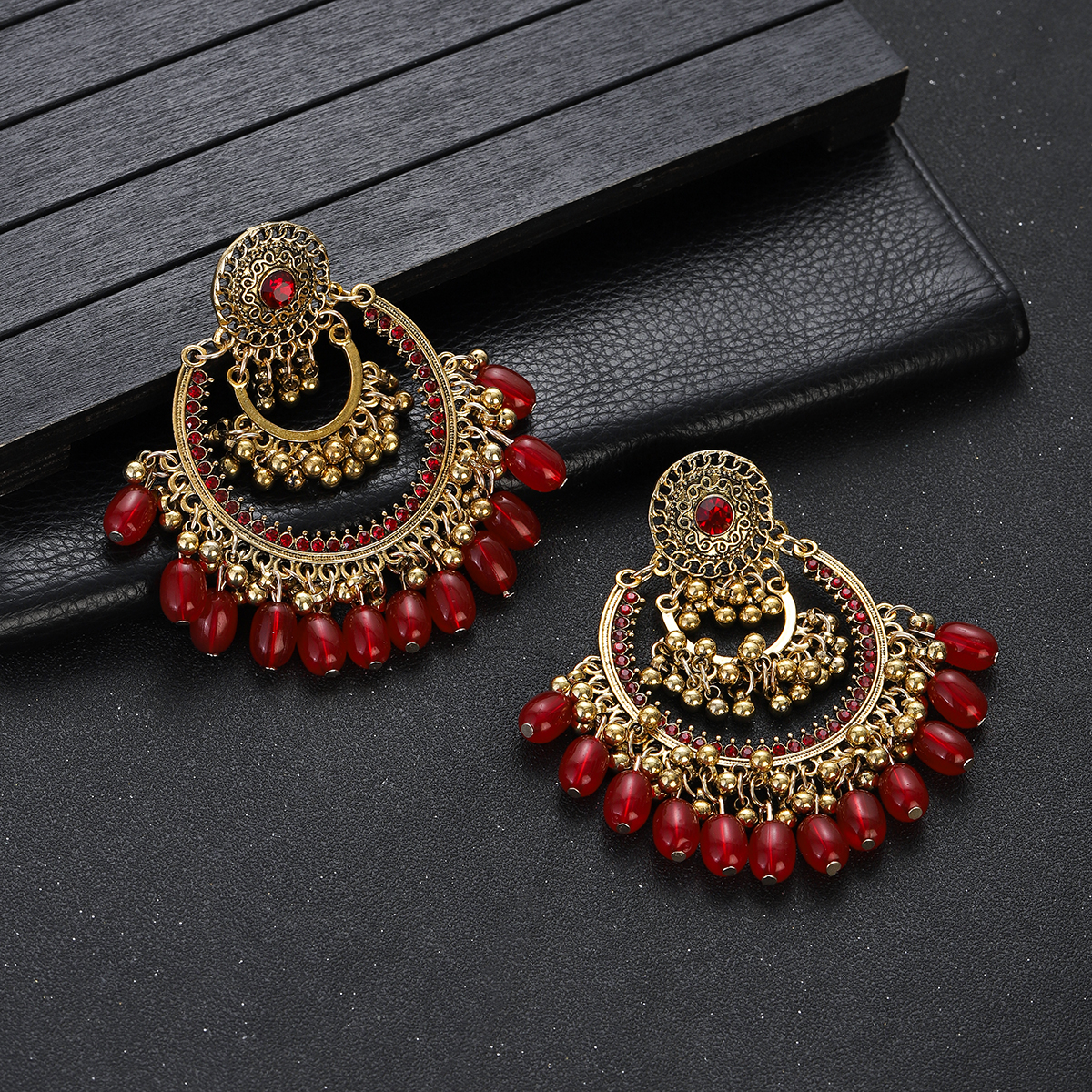 Boho Vintage Gold Color Jhumka - Indian Wedding Supply ulasan dan harga