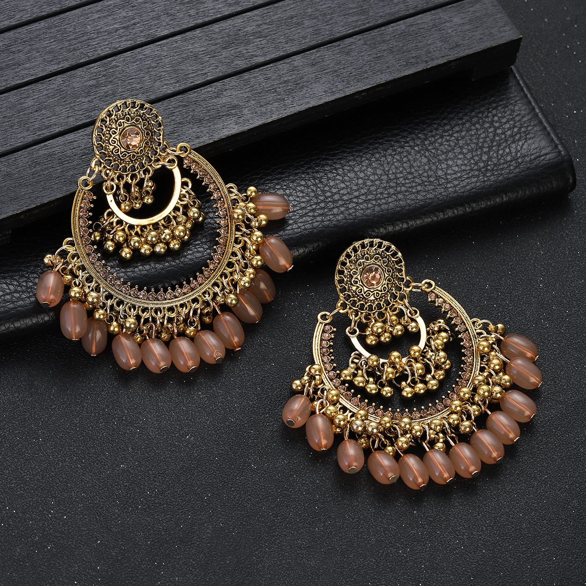 Boho Vintage Gold Color Jhumka - Indian Wedding Supply ulasan dan harga
