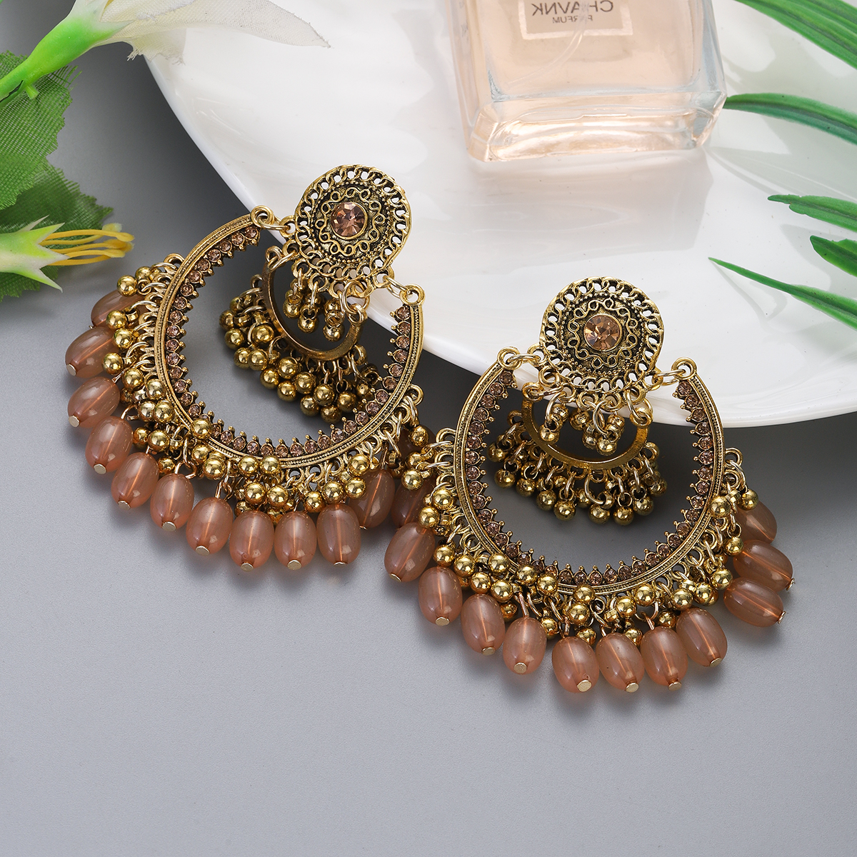 Boho Vintage Gold Color Jhumka - Indian Wedding Supply ulasan dan harga