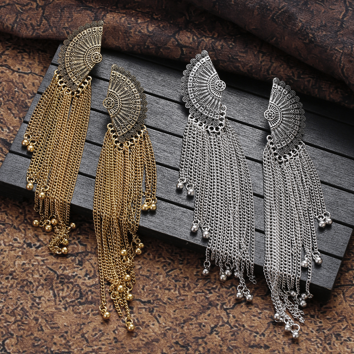 Indian Jhumka Earrings Gold Sl - Indian Wedding Supply ulasan dan harga