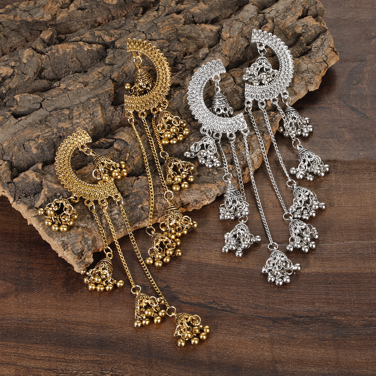 Indian Jhumka Earrings Gold Sl - Indian Wedding Supply ulasan dan harga