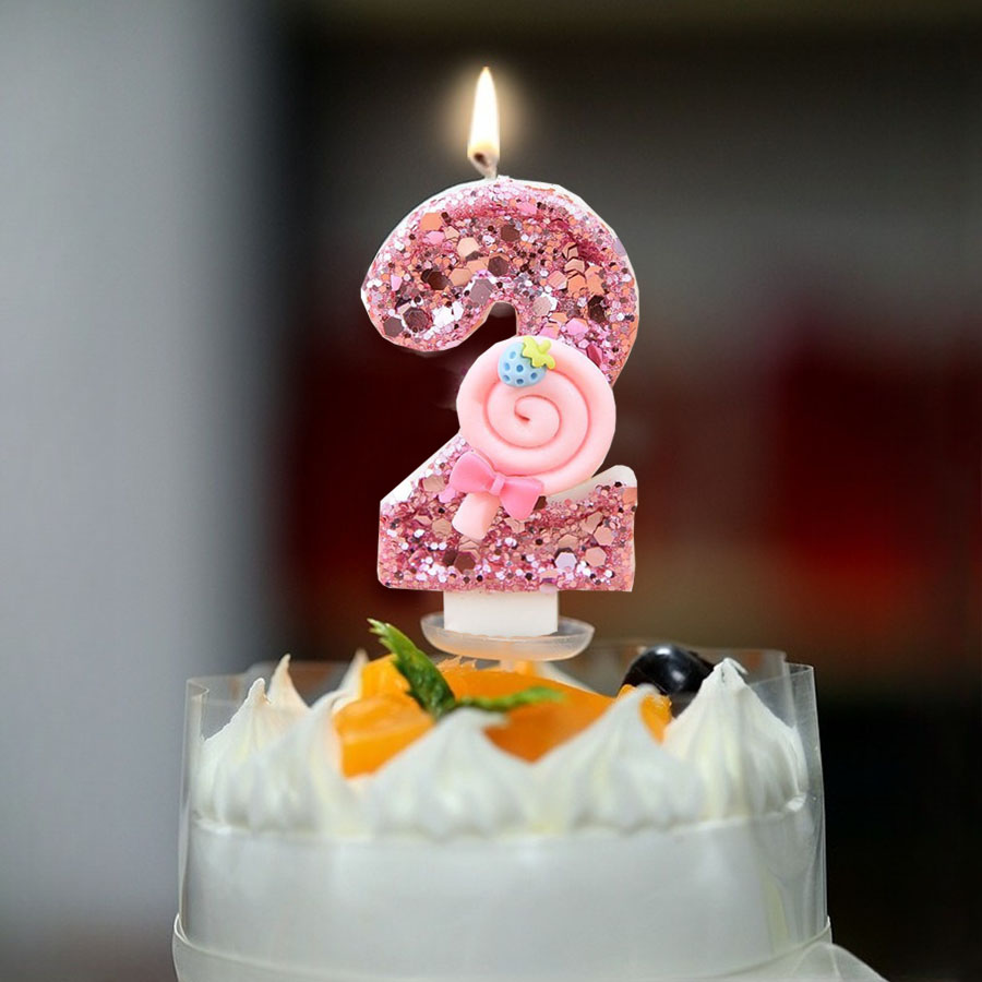 1pc Large 0-9 Numbers Pink Lol - Unity Candle Set ulasan dan harga