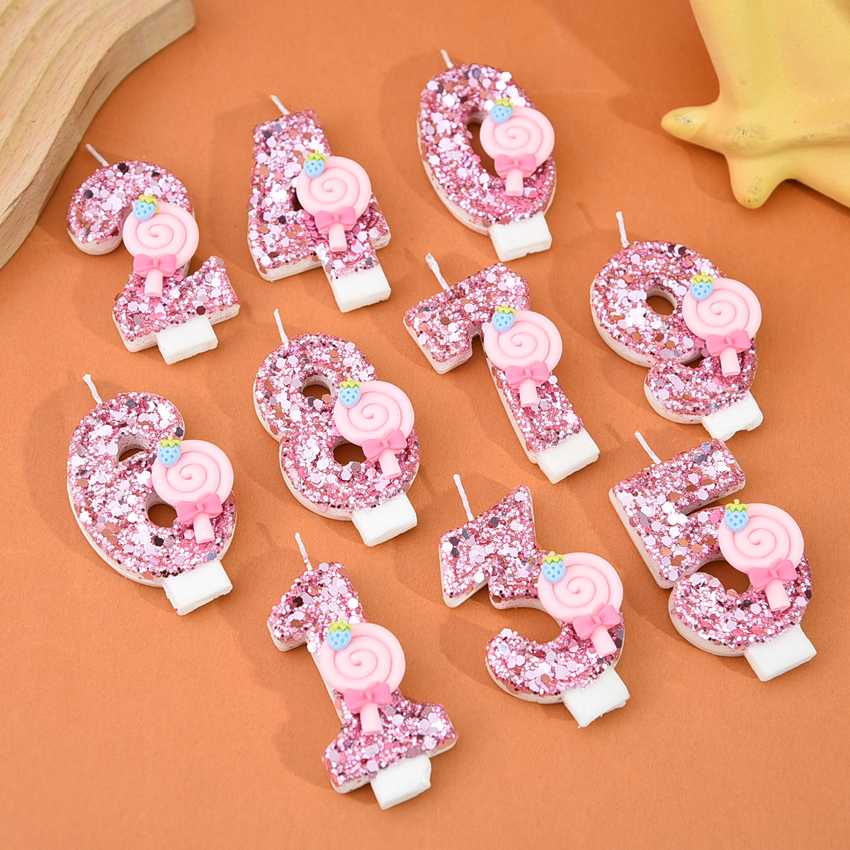1pc Large 0-9 Numbers Pink Lol - Unity Candle Set ulasan dan harga