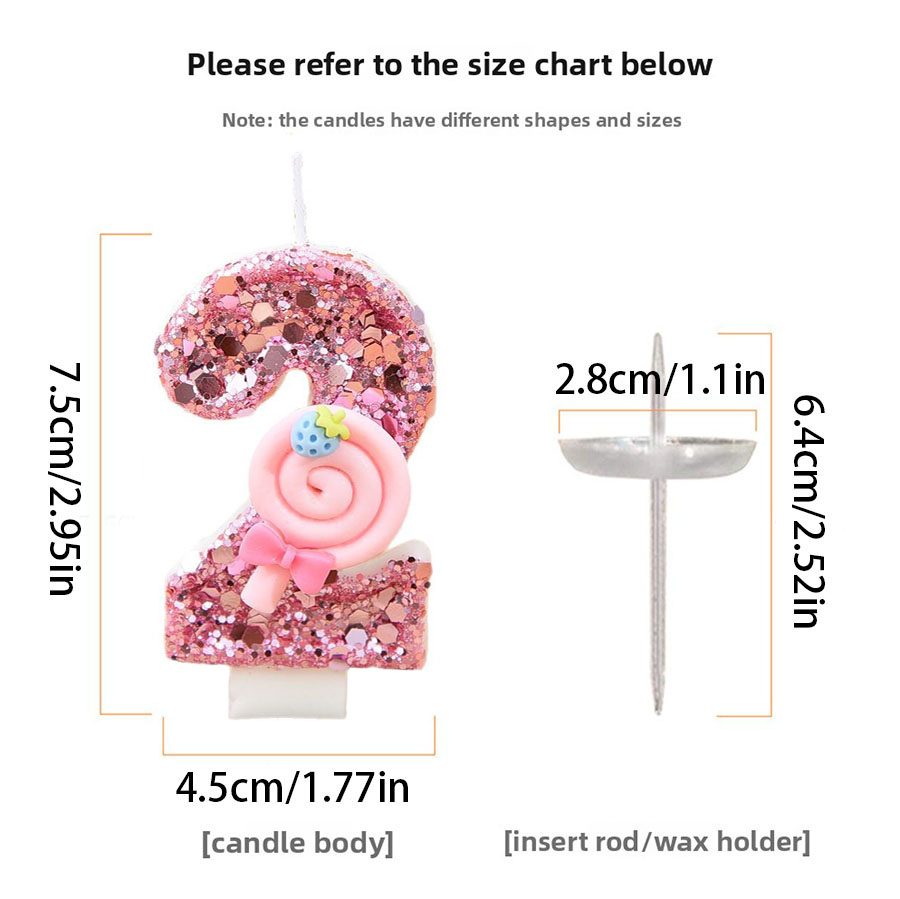 1pc Large 0-9 Numbers Pink Lol - Unity Candle Set ulasan dan harga