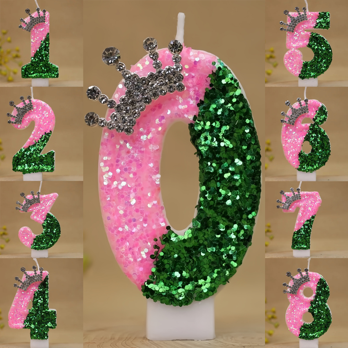 Sparkling Light Green Princess - Unity Candle Set ulasan dan harga