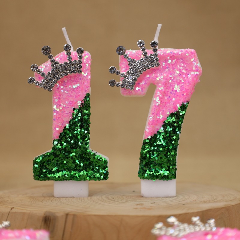 Sparkling Light Green Princess - Unity Candle Set ulasan dan harga