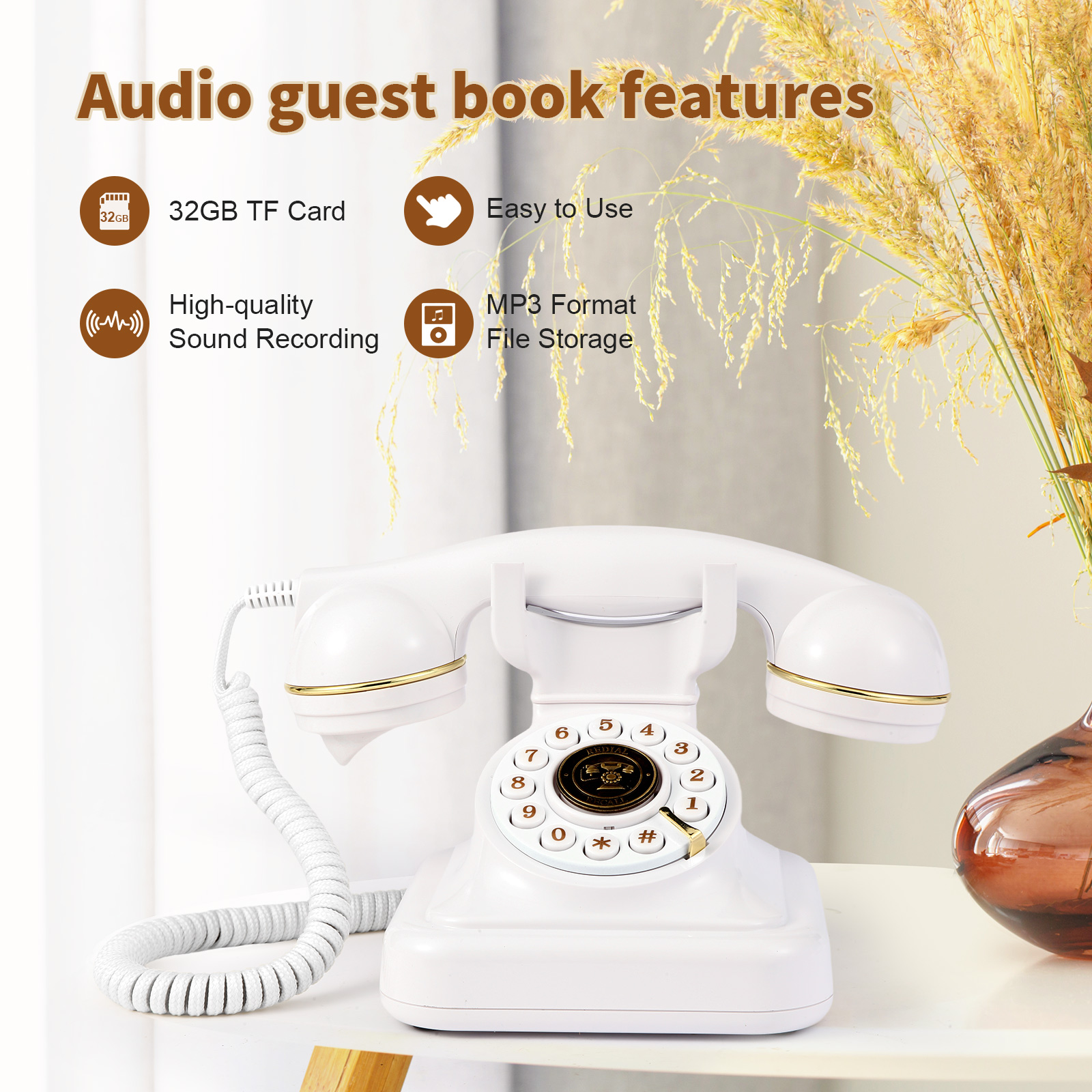 Audio message book phone weddi - Personalized Guest Book ulasan dan harga