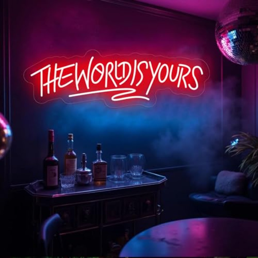 The World Is Yours Neon Sign f - Wedding Led ulasan dan harga