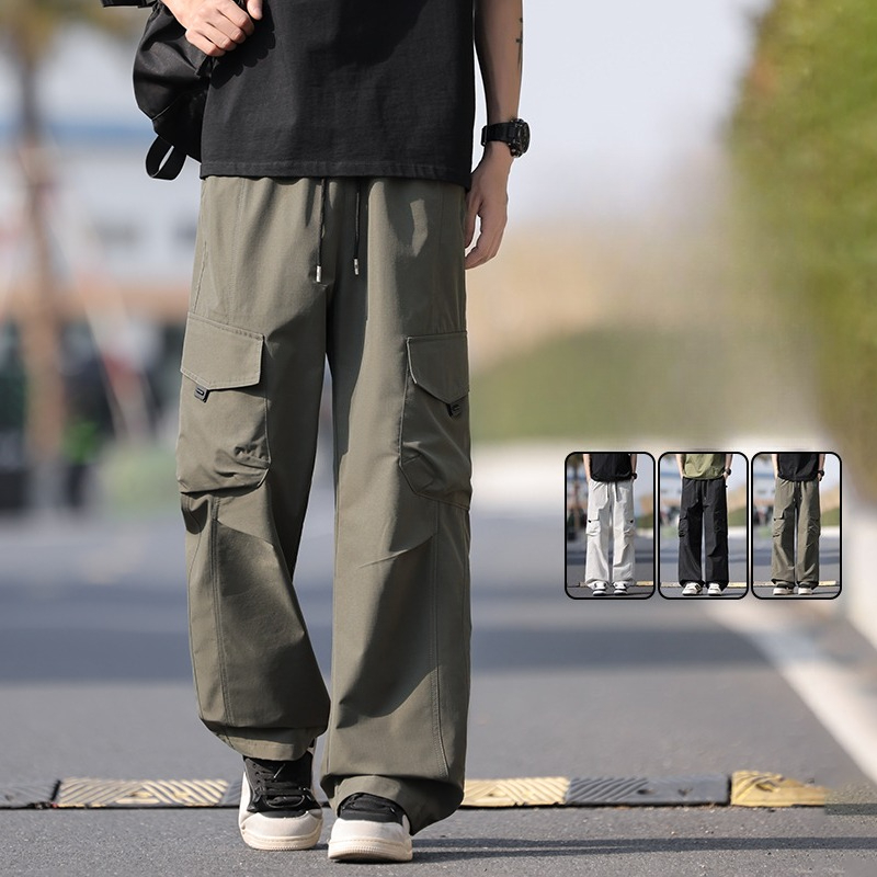 Streetwear Men's Baggy Cargo P - Wedding Job ulasan dan harga