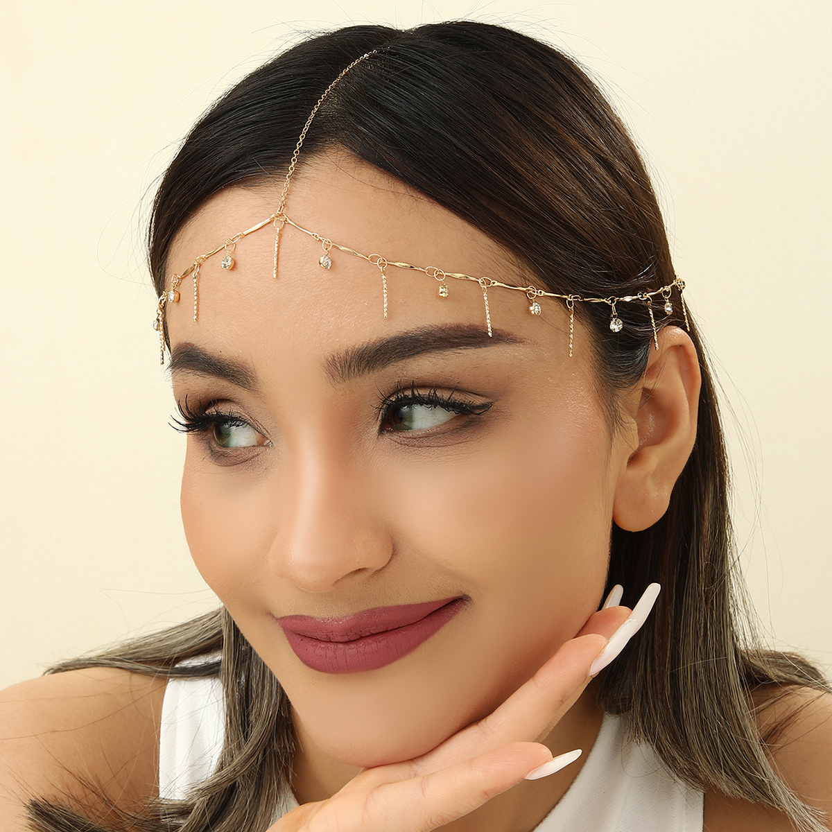 Boho Tassels Rhinestone Head C - Indian Wedding Supply ulasan dan harga