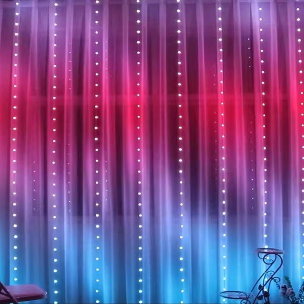 3M RGB Smart LED Curtain Light - Wedding Led ulasan dan harga