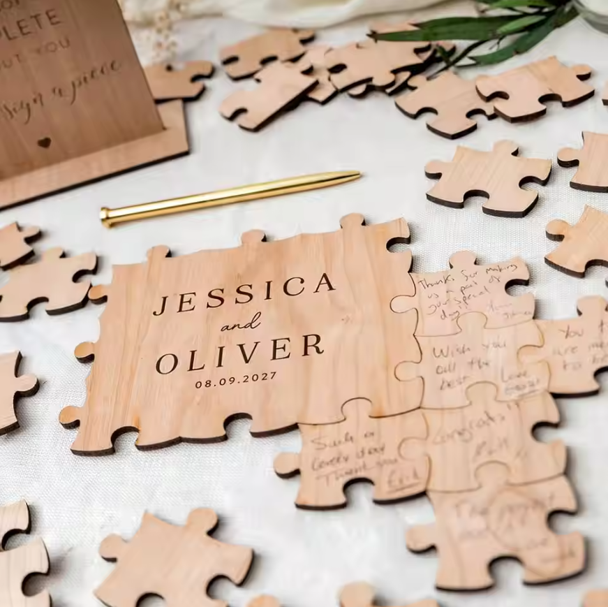Rustic Wooden Personalized Wed - Personalized Guest Book ulasan dan harga